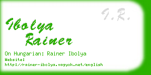 ibolya rainer business card